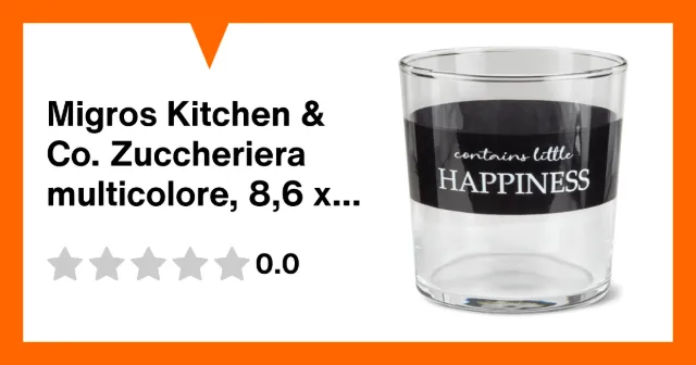 Immagine del prodotto Migros Kitchen & Co. Zuccheriera multicolore, 8,6 x 9 cm