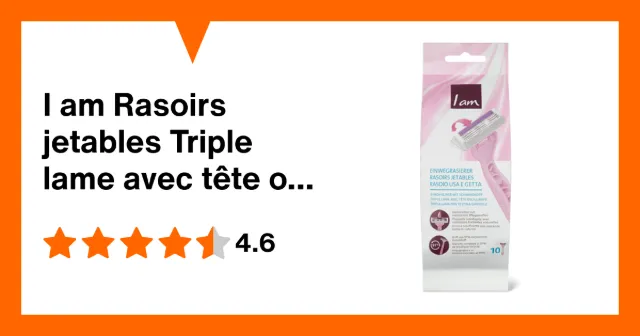 Image du produit I am Rasoirs jetables Triple lame avec tête oscillante