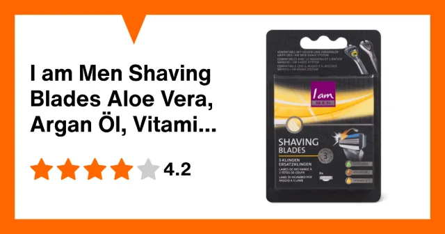 Image du produit I am Men Shaving Blades Aloe Vera, Argan Öl, Vitamin E