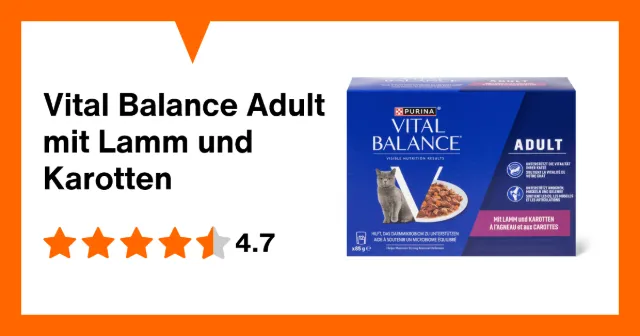 Produktbild zu Vital Balance Adult mit Lamm und Karotten