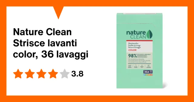 Immagine del prodotto Nature Clean Strisce lavanti color, 36 lavaggi