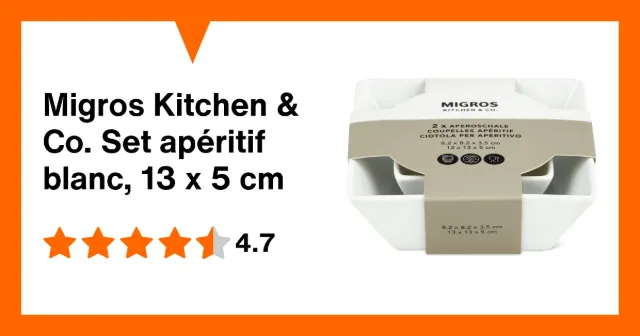Immagine del prodotto Migros Kitchen & Co. Set apéritif blanc, 13 x 5 cm