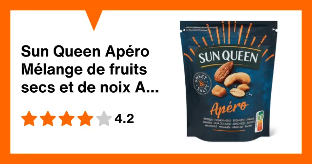 Produktbild zu Sun Queen Apéro Mélange de fruits secs et de noix Amande et papaye, sucré et salé