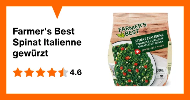 Image du produit Farmer's Best Spinat Italienne gewürzt