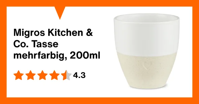 Produktbild zu Migros Kitchen & Co. Tasse mehrfarbig, 200ml