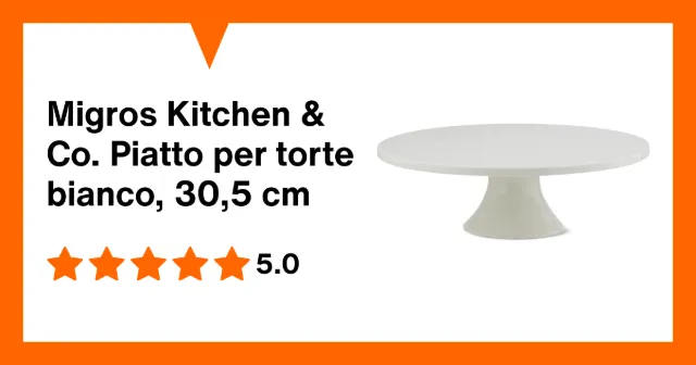 Immagine del prodotto Migros Kitchen & Co. Piatto per torte bianco, 30,5 cm