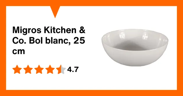 Immagine del prodotto Migros Kitchen & Co. Bol blanc, 25 cm