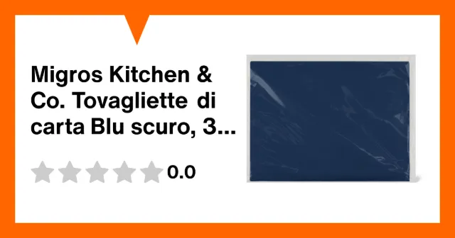 Immagine del prodotto Migros Kitchen & Co. Tovagliette di carta Blu scuro, 30x40cm