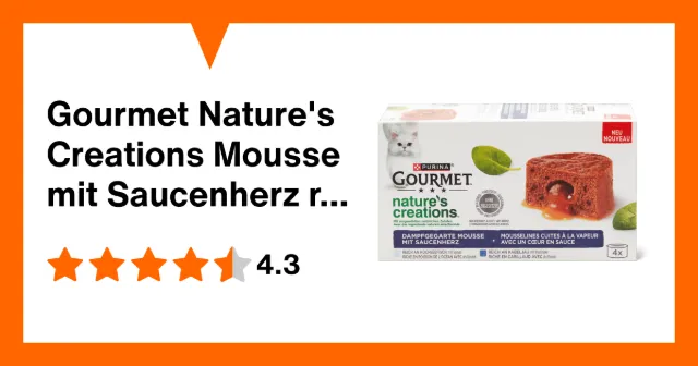 Image du produit Gourmet Nature's Creations Mousse mit Saucenherz reich an Hochseefisch und Kabeljau