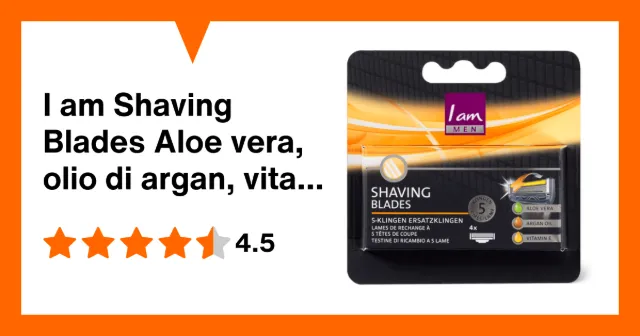 Image du produit I am Shaving Blades Aloe vera, olio di argan, vitamina E