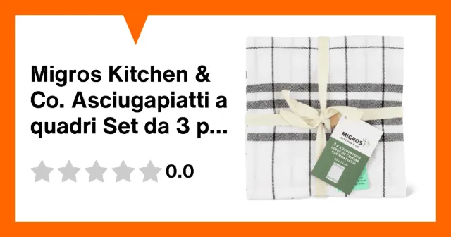 Image du produit Migros Kitchen & Co. Asciugapiatti a quadri Set da 3 pezzi