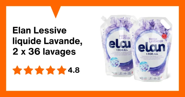 Image du produit Elan Lessive liquide Lavande, 2 x 36 lavages