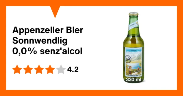 Immagine del prodotto Appenzeller Bier Sonnwendlig 0,0% senz'alcol
