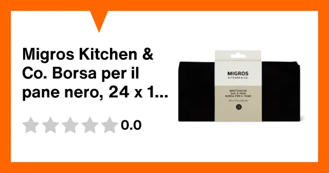 Produktbild zu Migros Kitchen & Co. Borsa per il pane nero, 24 x 17,5 x 26 cm