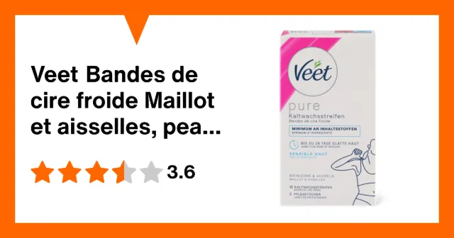 Produktbild zu Veet Bandes de cire froide Maillot et aisselles, peaux sensibles
