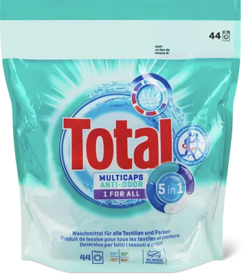 Image du produit Total Capsules de lessive Multicaps Anti-Odor 44 lavages