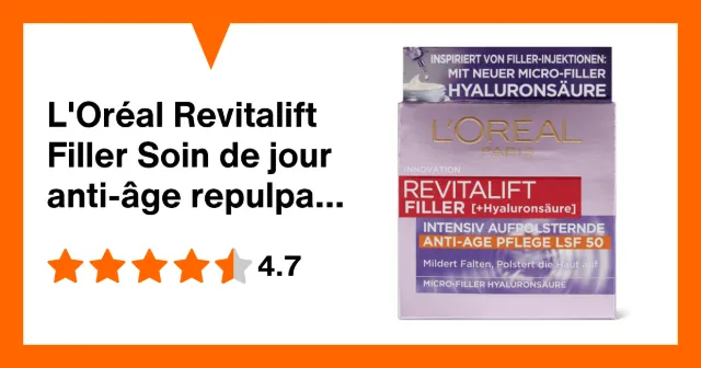 Image du produit L'Oréal Revitalift Filler Soin de jour anti-âge repulpant IPS 50