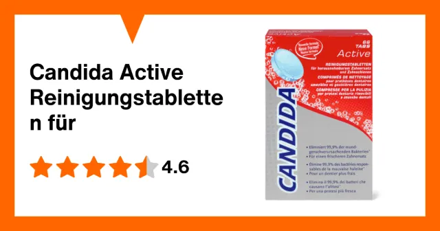 Image du produit Candida Active Reinigungstabletten für herausnehmbarem Zahnersatz und Zahnschienen