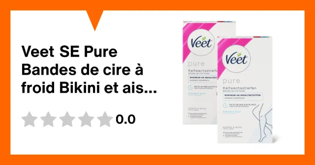 Produktbild zu Veet SE Pure Bandes de cire à froid Bikini et aisselles