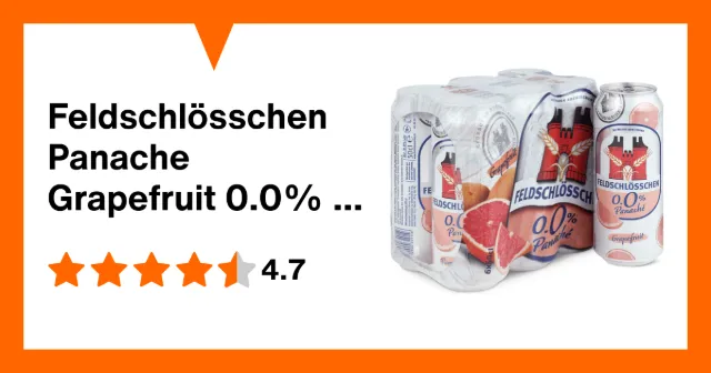 Produktbild zu Feldschlösschen Panache Grapefruit 0.0% alkoholfrei