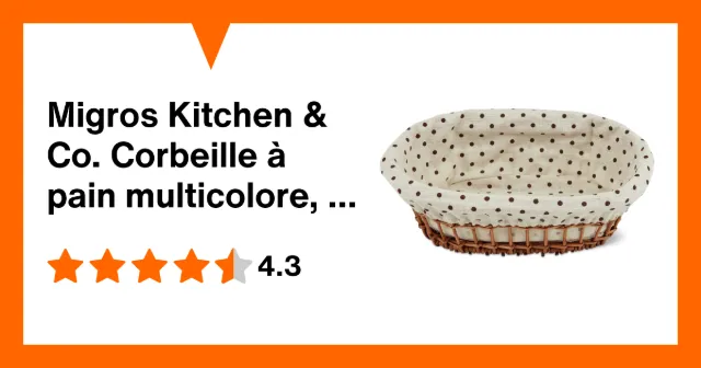 Immagine del prodotto Migros Kitchen & Co. Corbeille à pain multicolore, 30 x 20 x 9,5 cm