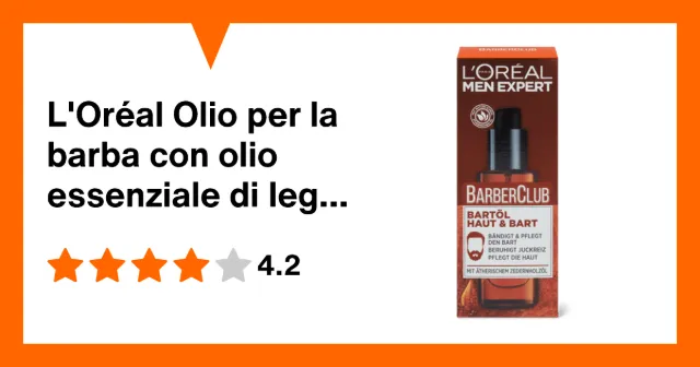 Image du produit L'Oréal Olio per la barba con olio essenziale di legno di cedro