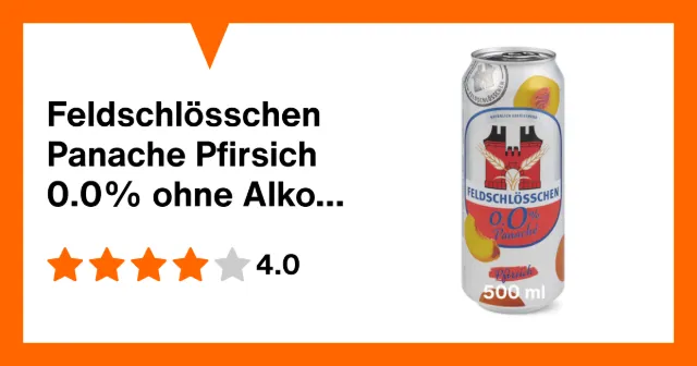 Produktbild zu Feldschlösschen Panache Pfirsich 0.0% ohne Alkohol