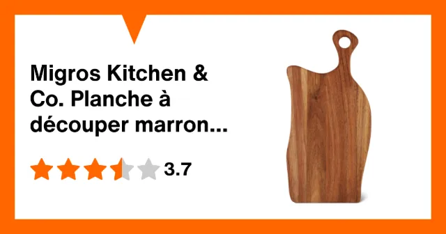 Immagine del prodotto Migros Kitchen & Co. Planche à découper marron, 32 x 16 cm