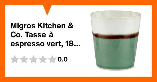 Immagine del prodotto Migros Kitchen & Co. Tasse à espresso vert, 180 ml