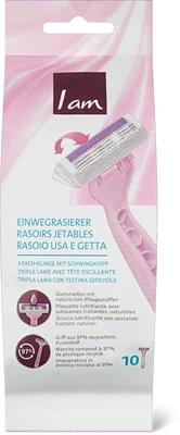 Image du produit I am Rasoi usa e getta Tripla lama con testina girevole