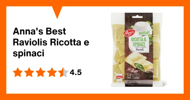 Image du produit Anna's Best Raviolis Ricotta e spinaci