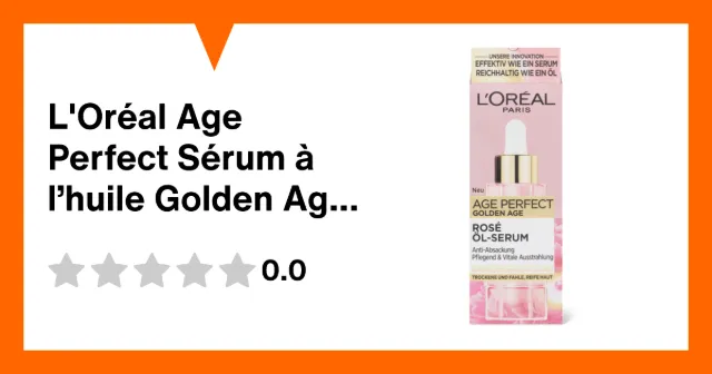 Image du produit L'Oréal Age Perfect Sérum à l’huile Golden Age soin rosé