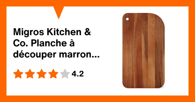 Immagine del prodotto Migros Kitchen & Co. Planche à découper marron, 39 x 22 cm