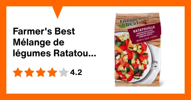Image du produit Farmer's Best Mélange de légumes Ratatouille épicé