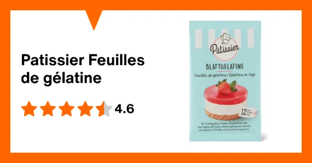 Immagine del prodotto Patissier Feuilles de gélatine