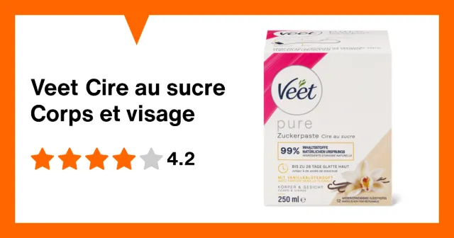Produktbild zu Veet Cire au sucre Corps et visage