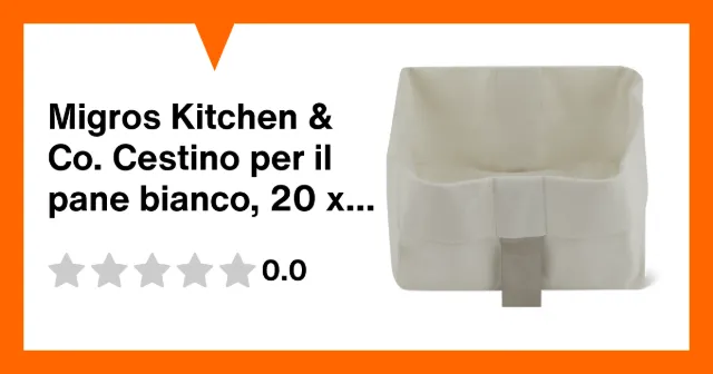 Immagine del prodotto Migros Kitchen & Co. Cestino per il pane bianco, 20 x 10 cm