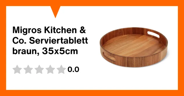 Produktbild zu Migros Kitchen & Co. Serviertablett braun, 35x5cm