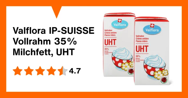 Image du produit Valflora Crème entière 35% matière grasse laitière, UHT