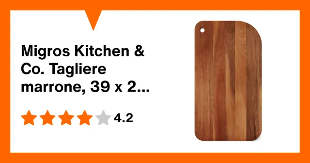 Produktbild zu Migros Kitchen & Co. Tagliere marrone, 39 x 22 cm
