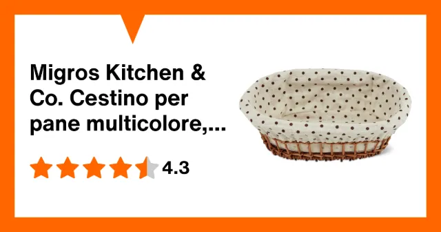 Produktbild zu Migros Kitchen & Co. Cestino per pane multicolore, 30 x 20 x 9,5 cm