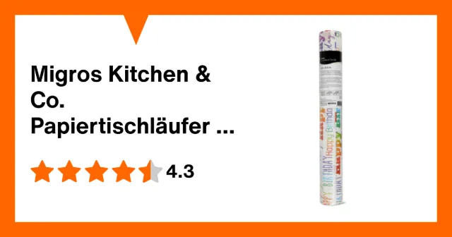Image du produit Migros Kitchen & Co. Papiertischläufer & -tischsets Happy Birthday, 0.4x4.8m