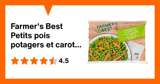 Image du produit Farmer's Best Petits pois potagers et carottes