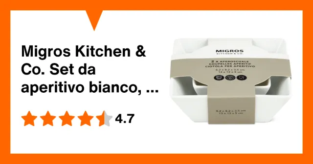 Immagine del prodotto Migros Kitchen & Co. Set da aperitivo bianco, 13 x 5 cm