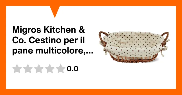 Produktbild zu Migros Kitchen & Co. Cestino per il pane multicolore, 33 x 19,5 x 13 cm