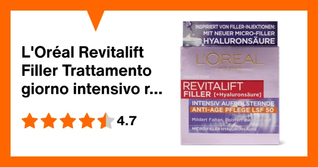 Immagine del prodotto L'Oréal Revitalift Filler Trattamento giorno intensivo rimpolpante anti-età IP 50
