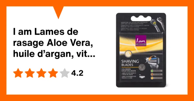 Image du produit I am Lames de rasage Aloe Vera, huile d’argan, vitamine E