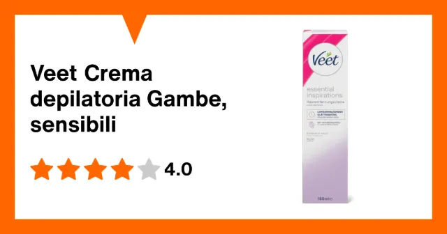 Produktbild zu Veet Crema depilatoria Gambe, sensibili