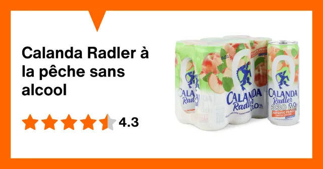 Image du produit Calanda Radler à la pêche sans alcool