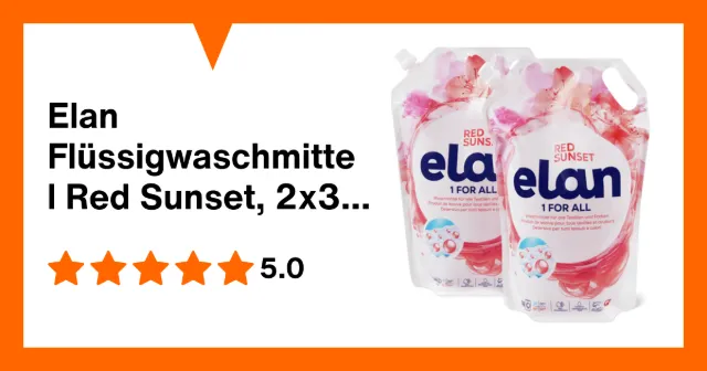 Immagine del prodotto Elan Flüssigwaschmittel Red Sunset, 2x36 Waschgänge